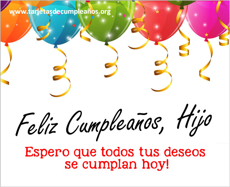 ▷ Tarjetas de Cumpleaños para un Hijo Imágenes con frases ? ?